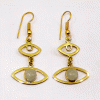 Golden Rutile Cab Earring I - JBE999 New Collection Cab Round Shape 18ct Gold Plating Plain Earring